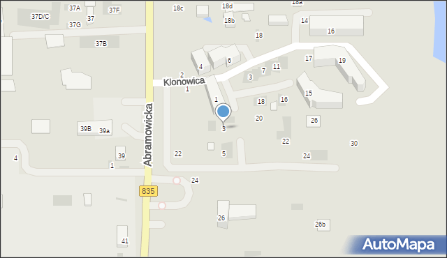 Lublin, Szymonowica Szymona, 3, mapa Lublina