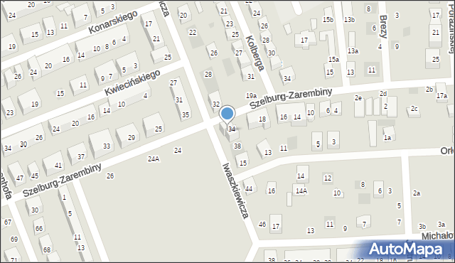 Lublin, Szelburg-Zarembiny Ewy, 22, mapa Lublina