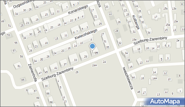 Lublin, Szelburg-Zarembiny Ewy, 27, mapa Lublina