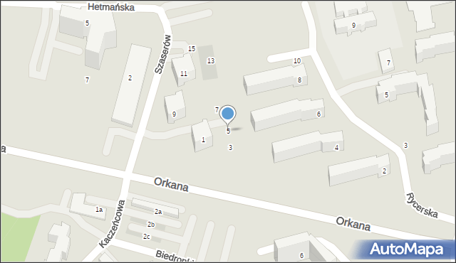 Lublin, Szaserów, 5, mapa Lublina