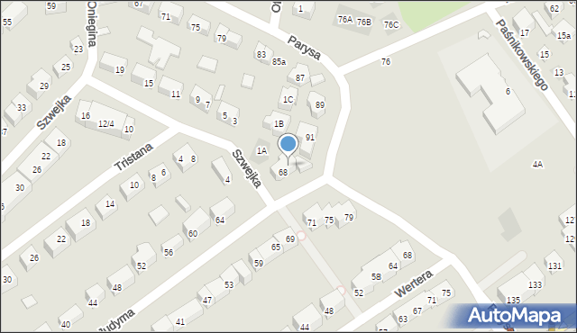 Lublin, Szwejka, 1, mapa Lublina