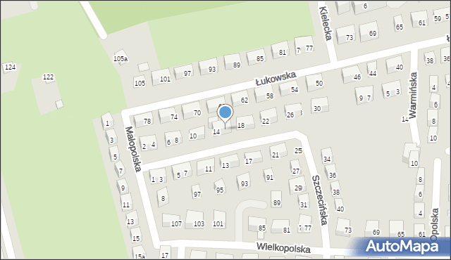 Lublin, Szczecińska, 16, mapa Lublina