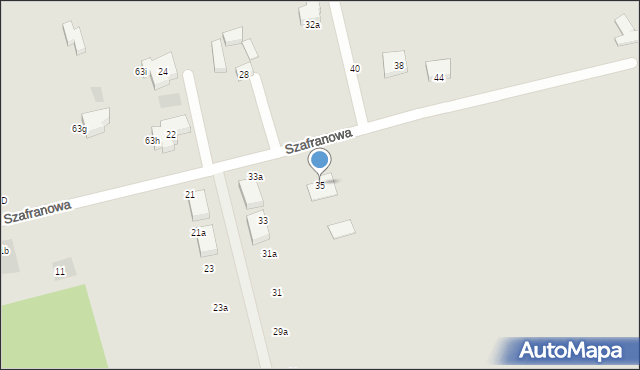 Lublin, Szafranowa, 35, mapa Lublina