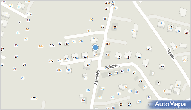 Lublin, Szerokie, 22, mapa Lublina