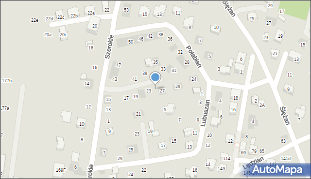 Lublin, Szerokie, 25, mapa Lublina