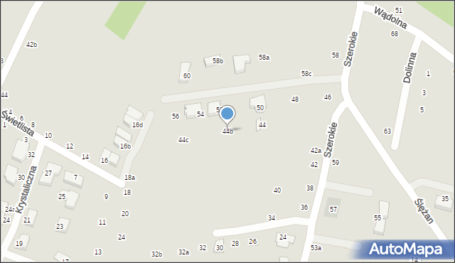 Lublin, Szerokie, 44b, mapa Lublina