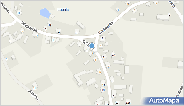 Lubnia, Szkolna, 2a, mapa Lubnia