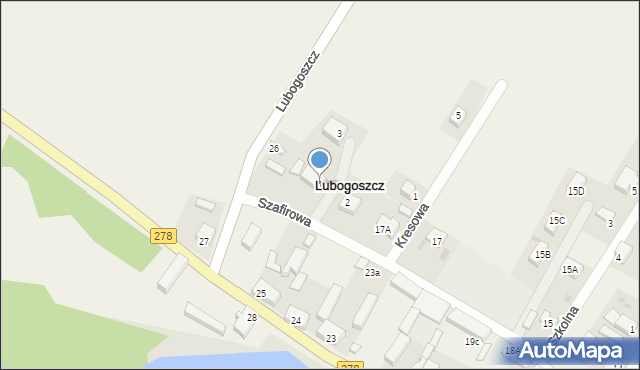 Lubogoszcz, Szafirowa, 1, mapa Lubogoszcz