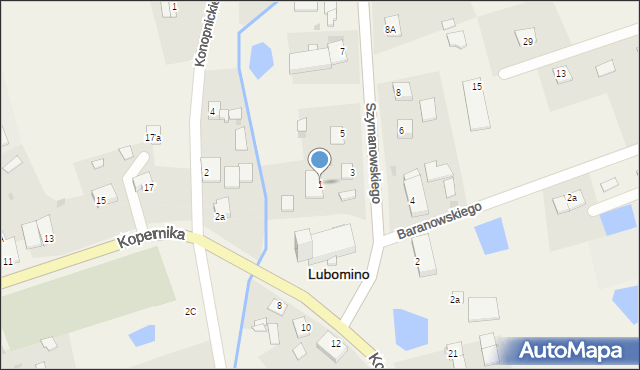 Lubomino, Szymanowskiego, 1, mapa Lubomino