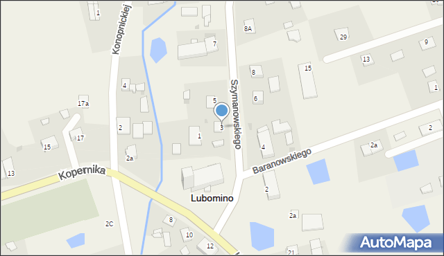 Lubomino, Szymanowskiego, 3, mapa Lubomino