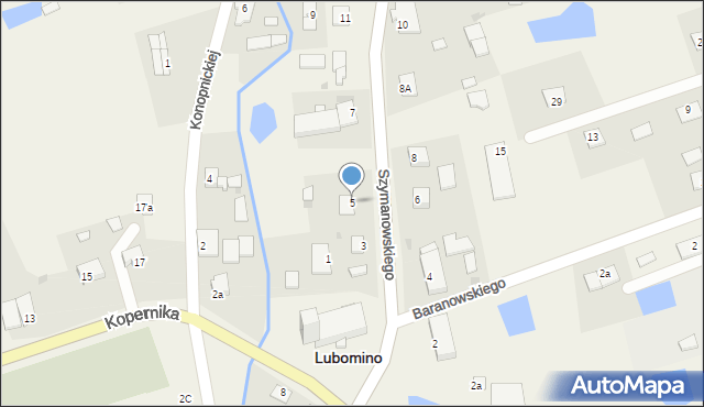 Lubomino, Szymanowskiego, 5, mapa Lubomino