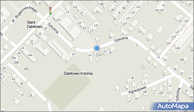 Luboń, Szkolna, 1, mapa Luboń