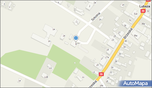 Lubsza, Szkolna, 1c, mapa Lubsza
