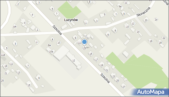 Lucynów, Szkolna, 13, mapa Lucynów