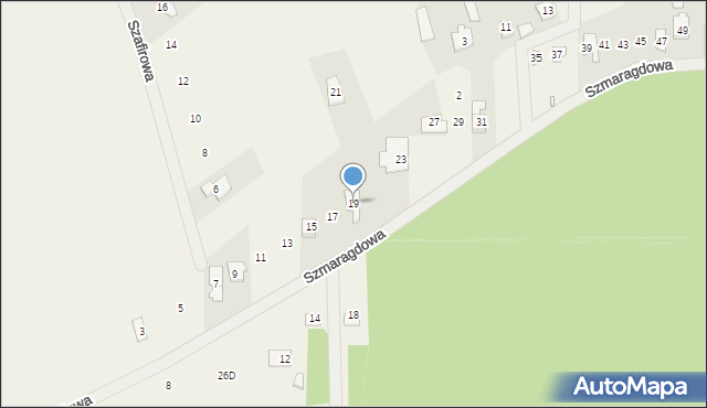 Ludwinów, Szmaragdowa, 19, mapa Ludwinów
