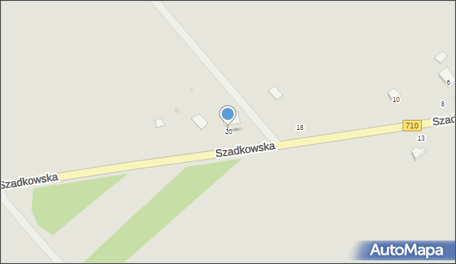 Lutomiersk, Szadkowska, 20, mapa Lutomiersk