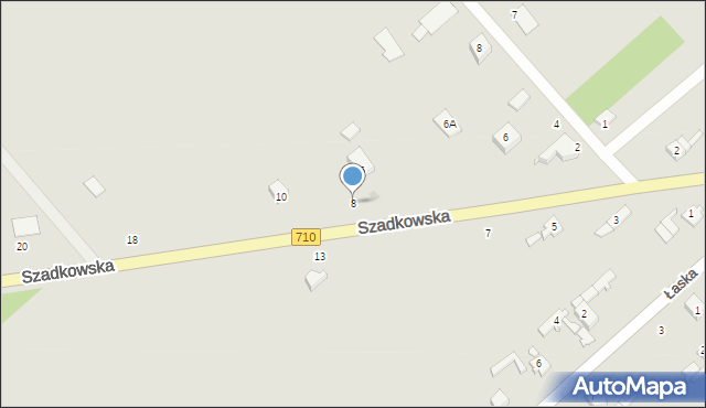 Lutomiersk, Szadkowska, 8, mapa Lutomiersk