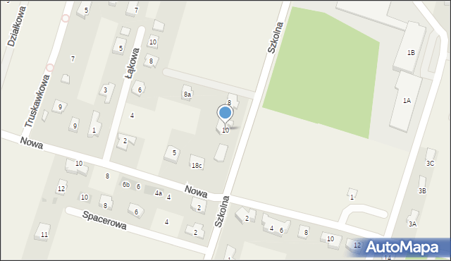 Lutynia, Szkolna, 10, mapa Lutynia