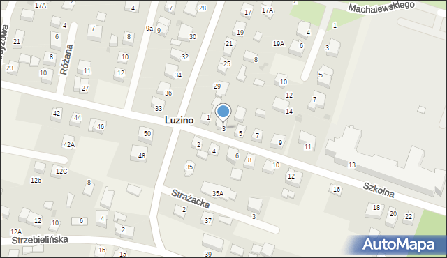 Luzino, Szkolna, 3, mapa Luzino