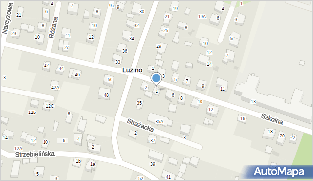 Luzino, Szkolna, 4, mapa Luzino