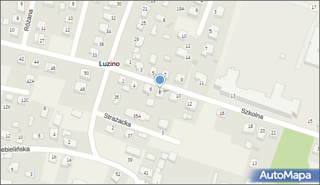 Luzino, Szkolna, 8, mapa Luzino