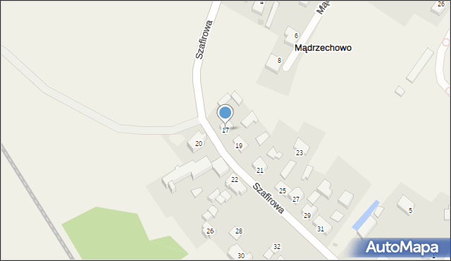 Mądrzechowo, Szafirowa, 17, mapa Mądrzechowo