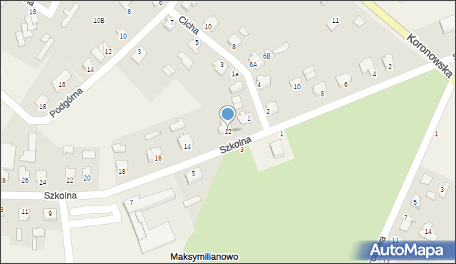 Maksymilianowo, Szkolna, 12, mapa Maksymilianowo