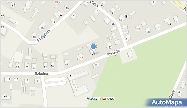 Maksymilianowo, Szkolna, 14, mapa Maksymilianowo