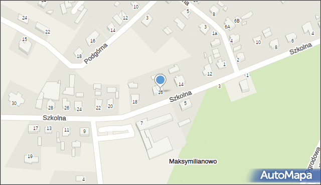 Maksymilianowo, Szkolna, 16, mapa Maksymilianowo