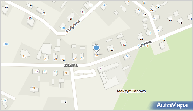 Maksymilianowo, Szkolna, 18, mapa Maksymilianowo