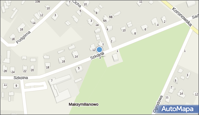 Maksymilianowo, Szkolna, 3, mapa Maksymilianowo