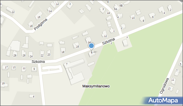 Maksymilianowo, Szkolna, 5, mapa Maksymilianowo