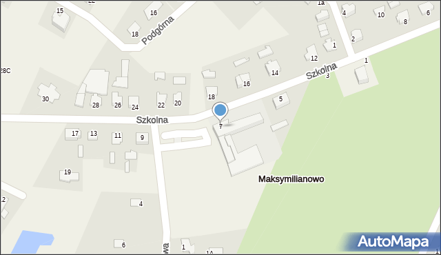 Maksymilianowo, Szkolna, 7, mapa Maksymilianowo