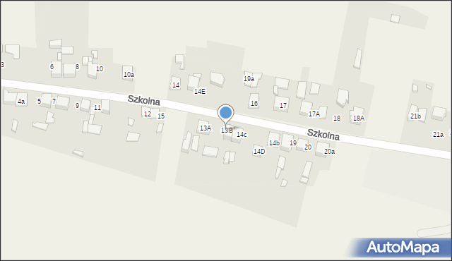 Malinowice, Szkolna, 13B, mapa Malinowice