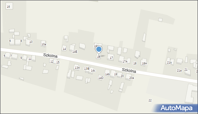 Malinowice, Szkolna, 16, mapa Malinowice