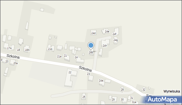 Malinowice, Szkolna, 24b, mapa Malinowice