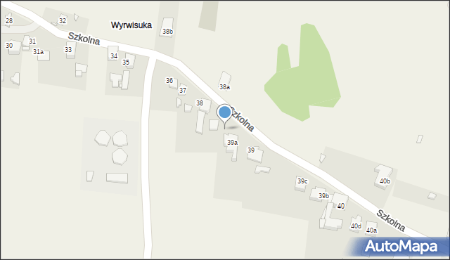 Malinowice, Szkolna, 38a, mapa Malinowice