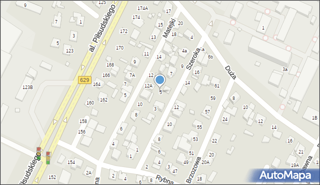 Marki, Szeroka, 5, mapa Marki