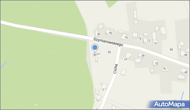 Marklowice, Szymanowskiego Karola, 61, mapa Marklowice