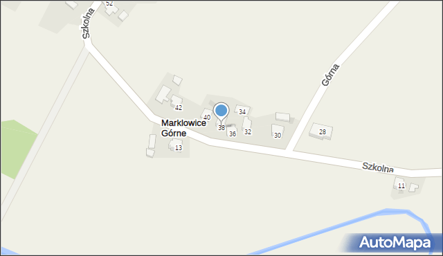 Marklowice Górne, Szkolna, 38, mapa Marklowice Górne