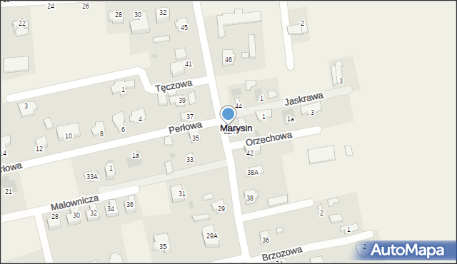 Marysin, Szarugi, 42A, mapa Marysin