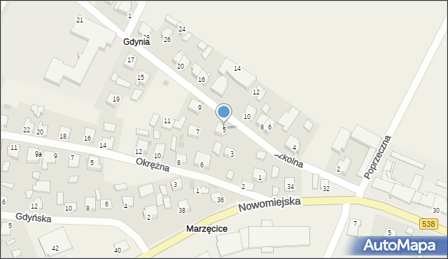 Marzęcice, Szkolna, 5, mapa Marzęcice