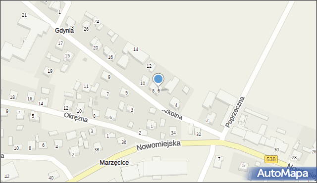 Marzęcice, Szkolna, 6, mapa Marzęcice