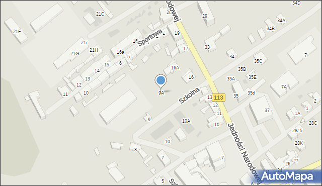 Maszewo, Szkolna, 9A, mapa Maszewo