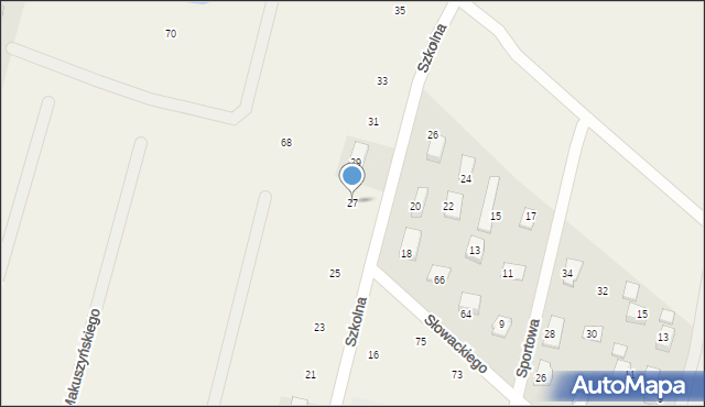 Maszewo Duże, Szkolna, 27, mapa Maszewo Duże