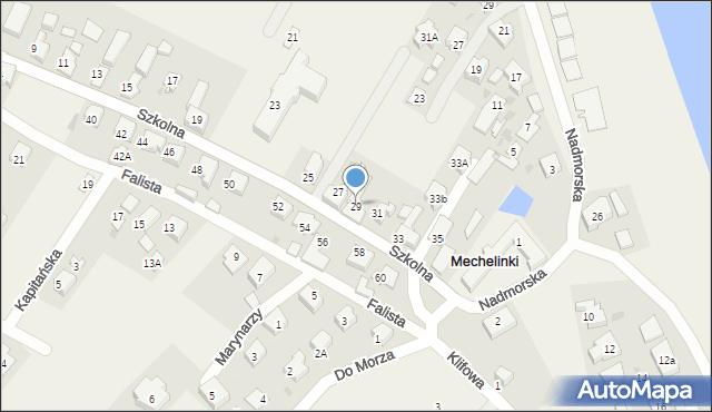 Mechelinki, Szkolna, 29, mapa Mechelinki