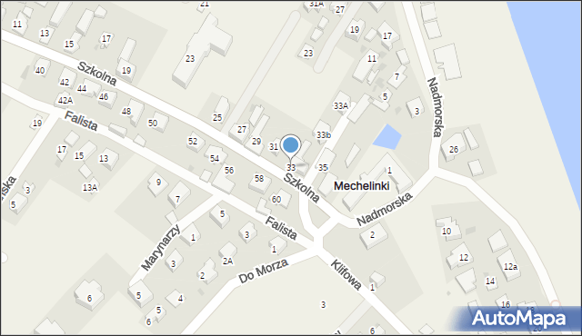 Mechelinki, Szkolna, 33, mapa Mechelinki