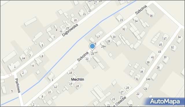 Mechlin, Szkolna, 24, mapa Mechlin