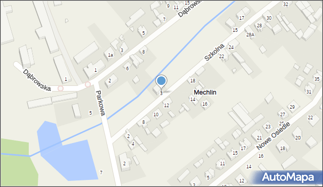 Mechlin, Szkolna, 3, mapa Mechlin