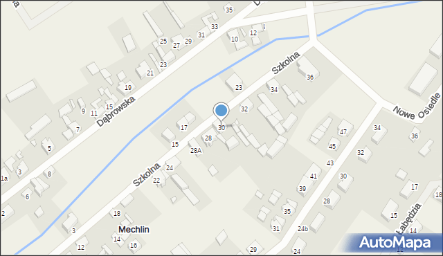 Mechlin, Szkolna, 30, mapa Mechlin